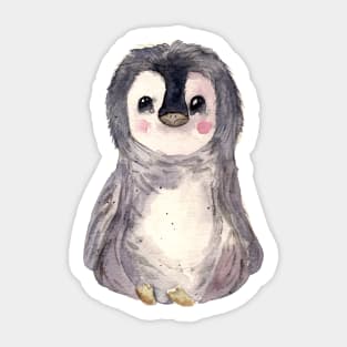 Cute Penguin Illustration Sticker